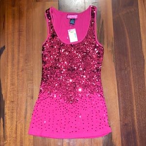 Pink Sequin Tank
